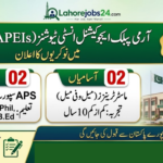 Army Public Educational Institutions Peshawar Cantt Jobs 2026