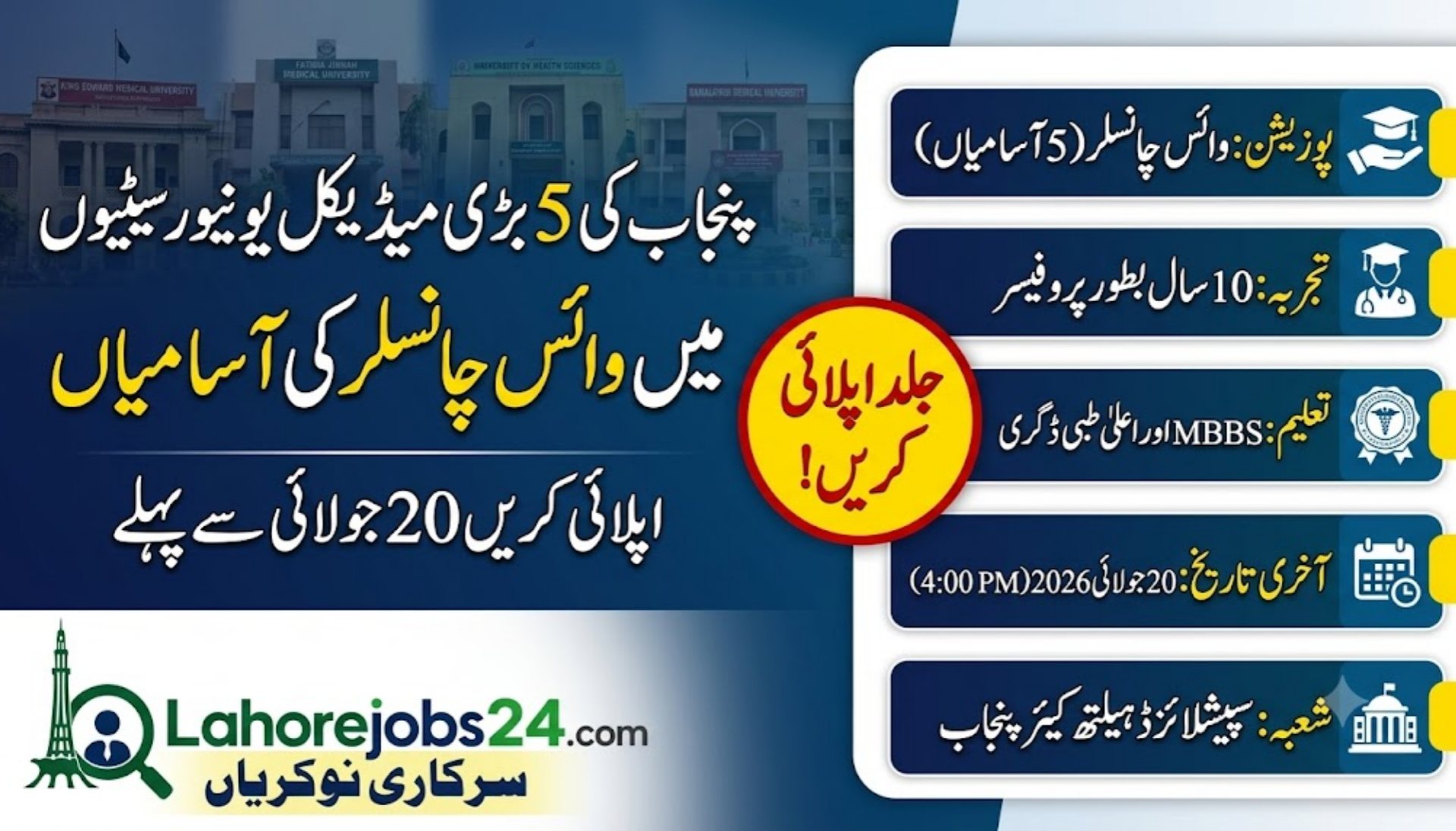 Vice Chancellor Jobs 2026