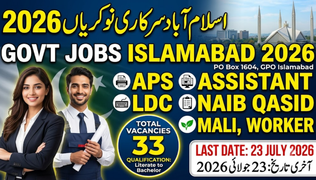 Government Organization Islamabad Jobs 2026