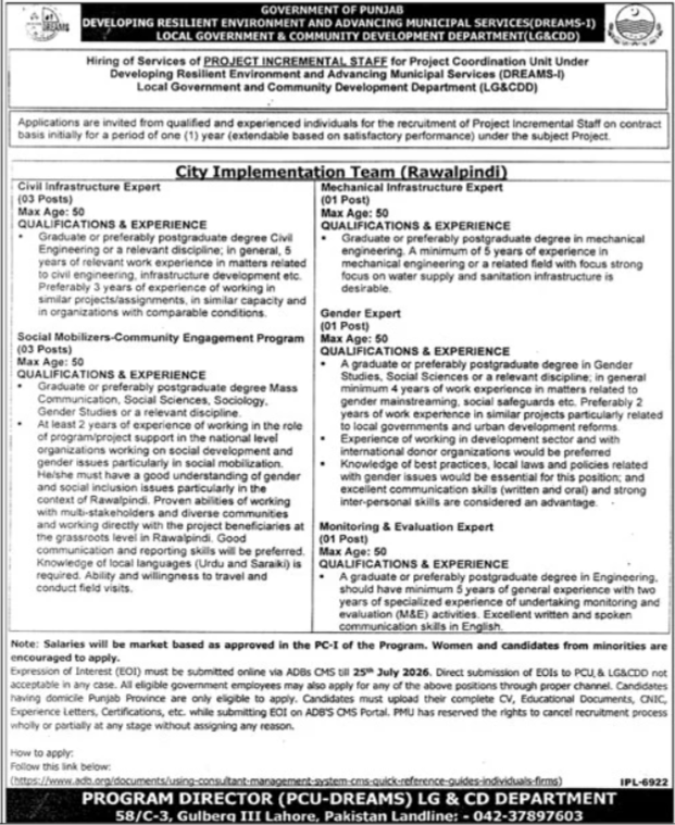 Lahore Jobs 2026 Announced