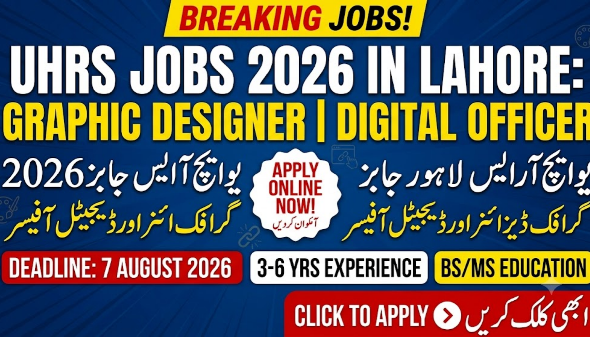UHRS Jobs 2026 in Lahore