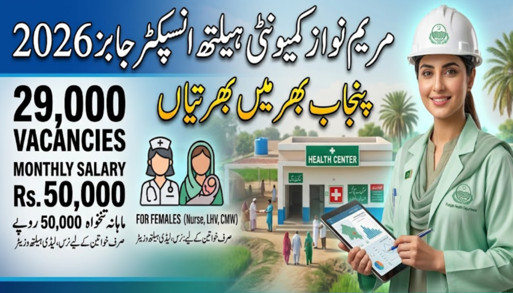 Maryam Nawaz Community Health Inspector Jobs 2026