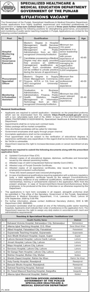 Specialized Healthcare & Medical Education Department Jobs 2026
