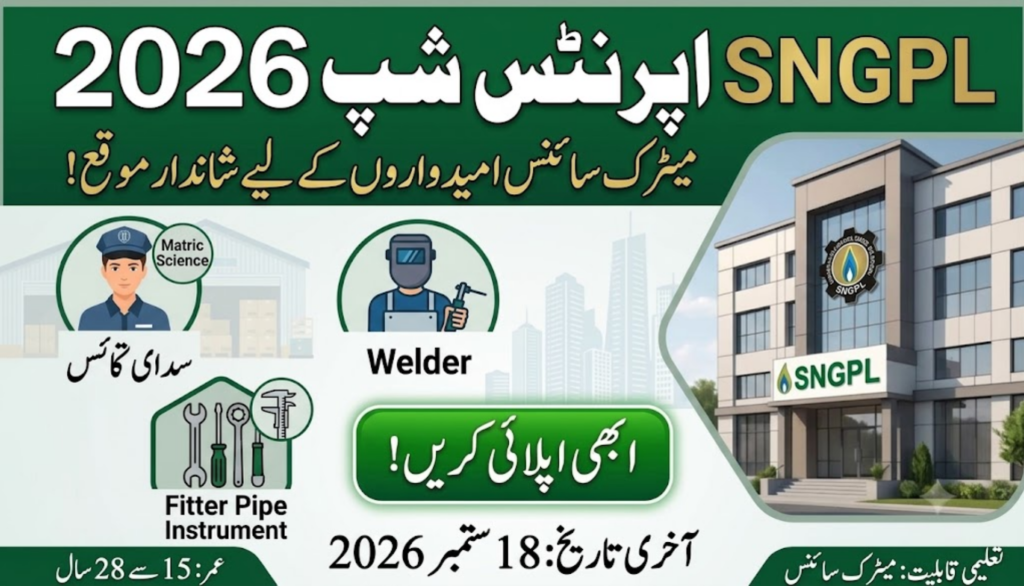 SNGPL Apprenticeship Training 2026
