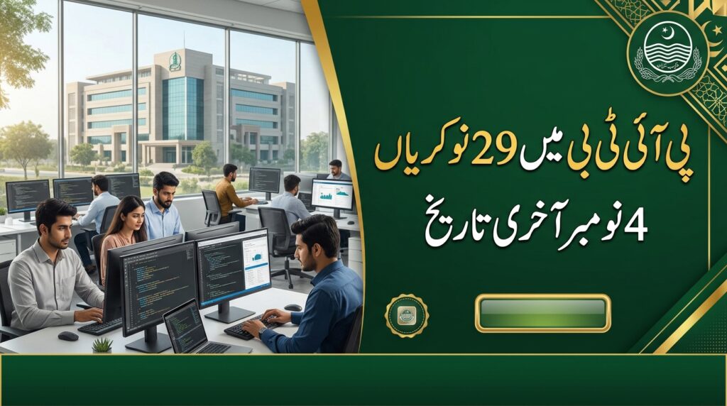 PITB Jobs 2026: 29 Posts in Lahore and Punjab Districts — Apply by 4 November